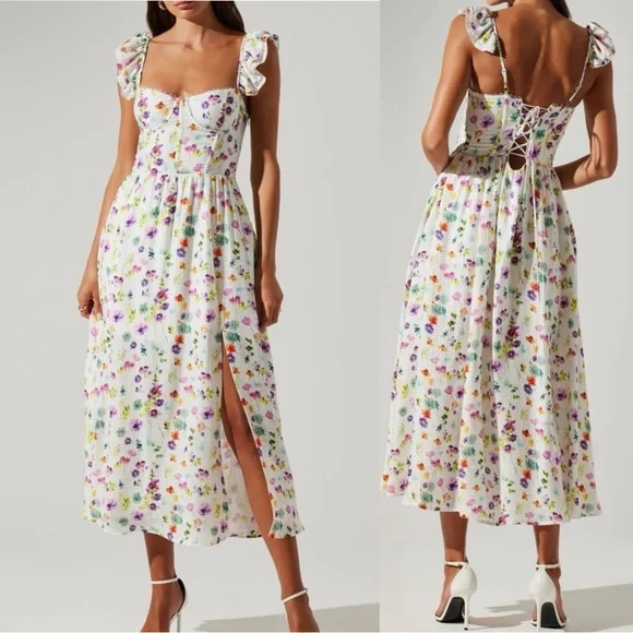 motel rocks off the shoulder dress Flock Off The Shoulder Dalmation Dress